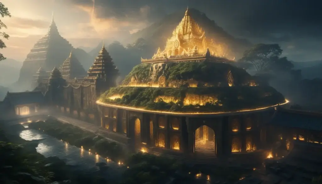 Imagine the temple built by Narakasur (IF), an Asura in an Advanced Civilization 8,000 years ago