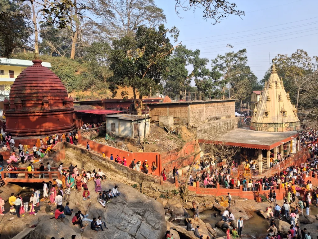 Basistha temple (Photo taken from behind, waterfall side, on Makar Sankranti, 2025) Basistha temple (Photo taken from behind, waterfall side, on Makar Sankranti, 2025)