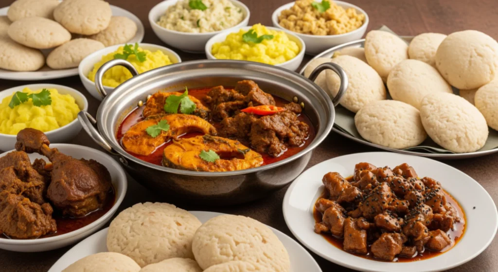 Masor Tenga, Hanhor Mangxo, Aloo Pitika, Pitha, Til Diya Gahori