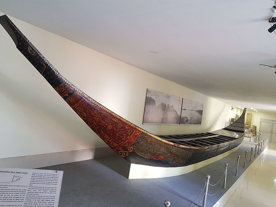 Mayurpokhyi Kehl-Nao (Pleasure boat) of Kamalabari Satra displayed at Assam State Museum (Photo by ComparingQuantities on Wikipedia) Mayurpokhyi Kehl-Nao (Pleasure boat) of Kamalabari Satra by ComparingQuantities on Wikipedia