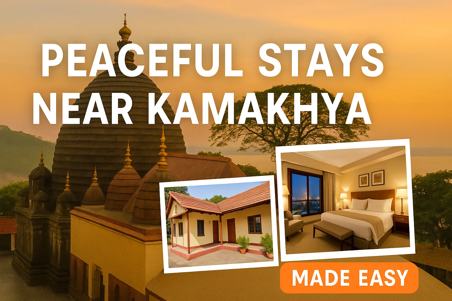 Peaceful Stays (all price range, all types) Near Kamakhya