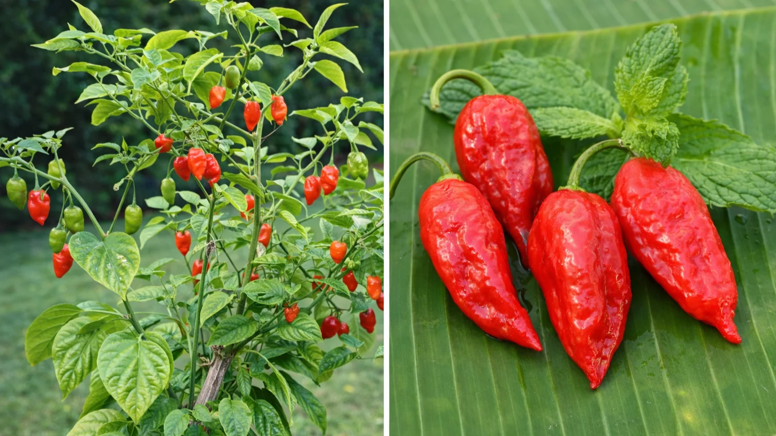 Fresh bhut jolokia king chilli used in Assamese cuisine