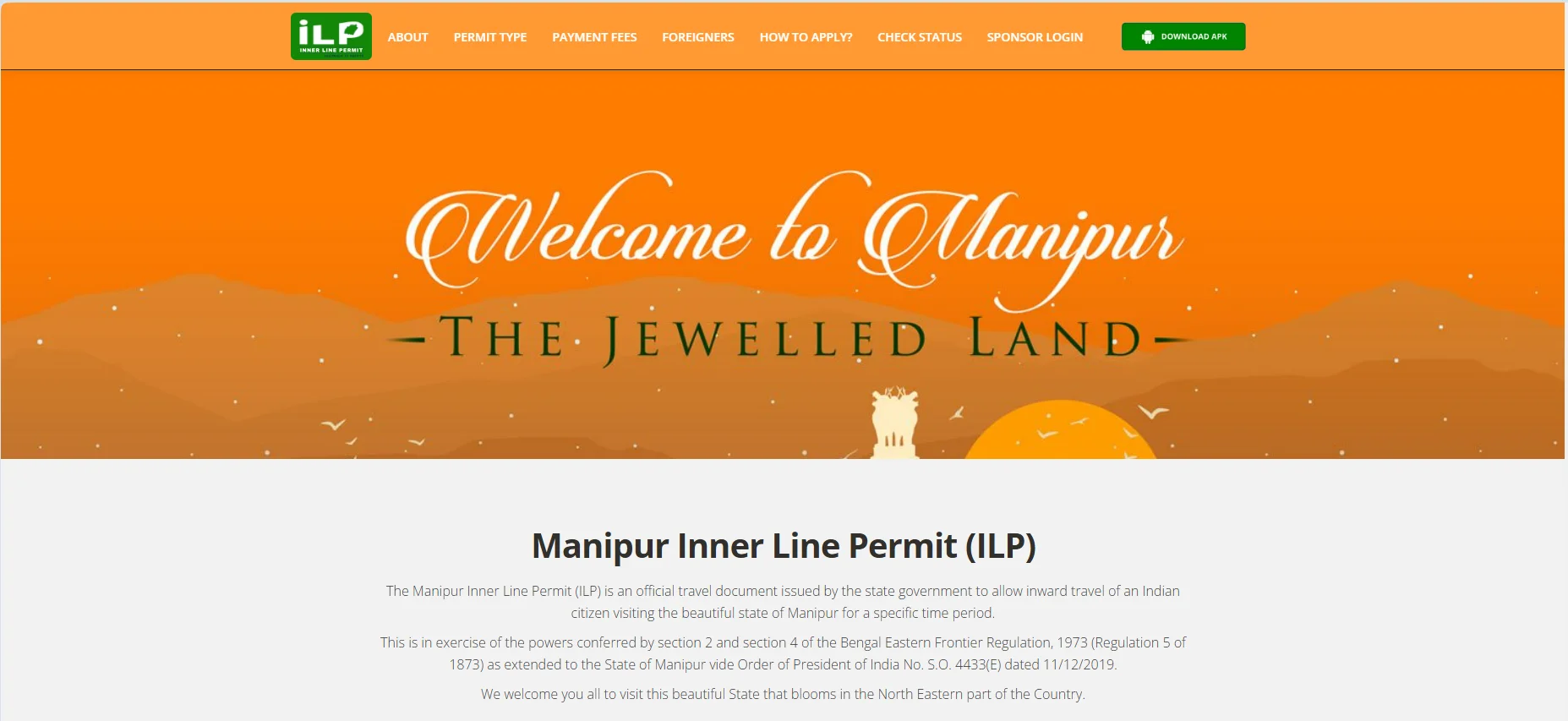 How to get inner line permit for Manipur online portal